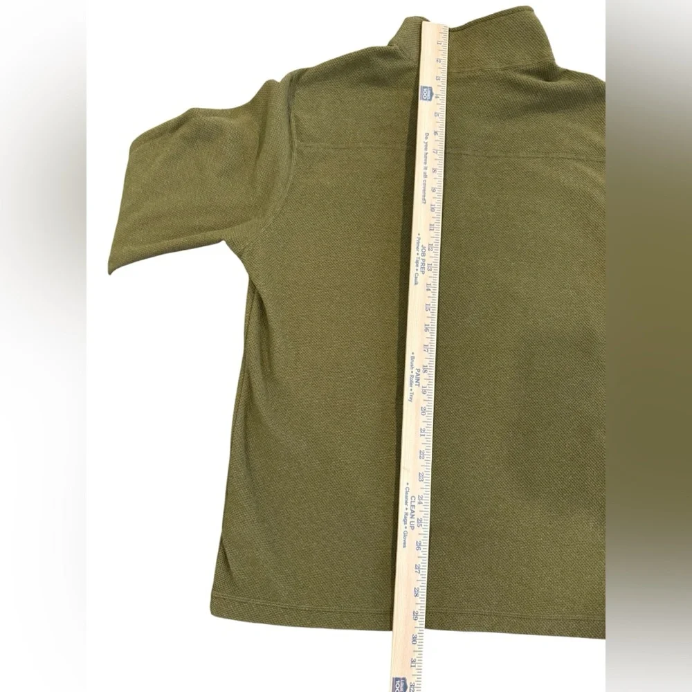 North Face Pullover Mens Long Sleeve 1/4 Zip Casual Lightweight Green Size Large